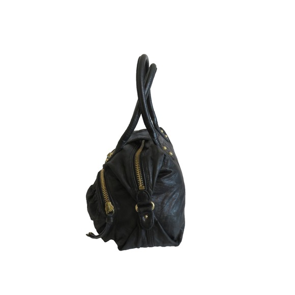 Botkier Bianca Satchel Tote Bag Black Leather Handbag - Picture 5 of 16